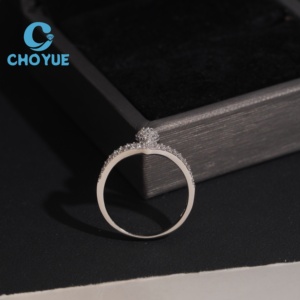 Elegant 925 Sterling Silver Pear Shape Moissanite Set Full Pave Accent Halo Ring Classic Bridal Engagement Wedding Jewelry <b>Gift</b> - Product Image 6