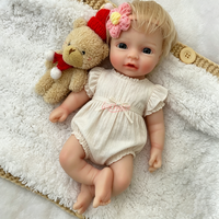 Poupée Reborn en Silicone Petite Taille 12 pouces, Yeux Ouverts, Jouet Compagnon pour Enfants, Poupée DIY
