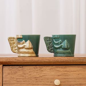 Taza de <span class=keywords><strong>Espresso</strong></span> Creativa Cultural Retro de Sanxingdui, Taza de Arte Latte, Recuerdo de Chengdu, Sichuan - Product Image 2