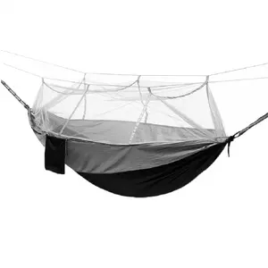 Portable Outdoor Camping Hammock Parachute Fabric Hammocks Hanging Swing Sleeping Bed Tree Mosquito Tent Drop For Travel