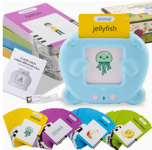 Tarjetas Flash parlantes con forma de Animal Musical, juguetes de aprendizaje, juguete educativo para niños de 5 a 7 años, iluminación inglesa, energía de batería - Product Image 5