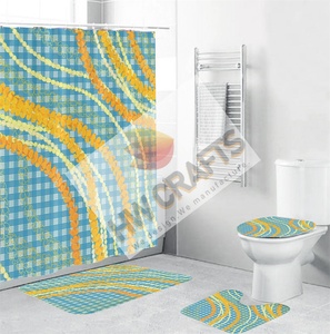 Tùy biến Pua aloalo mô hình vòi hoa sen Set, 4pcs tắm rèm với tấm thảm lớn cho Hawaii/ - Product Image 5