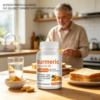 Capsules de Curcuma et Curcumine 95% Curcuminoïdes avec Extrait de Poivre Noir et de Gingembre Antioxydant Soutien Articulaire Complément Herbal
