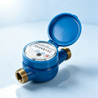 Compteur d'eau à jet unique à roue à aubes DN15, corps en laiton, pour l'enregistrement de la consommation d'eau civile