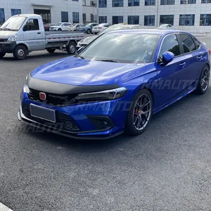 Kit carrosserie pour Honda Civic 11e génération berline 2021-2022, grilles de course, noir brillant, style Si, calandre avant, accessoires de voiture - Product Image 3