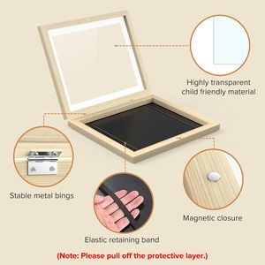 Cadre pour l'art des enfants, cadres pour œuvres d'art des enfants, ouverture frontale interchangeable, cadre de rangement pour photos d'enfants pour mur, pour ranger les travaux manuels, les dessins - Product Image 2
