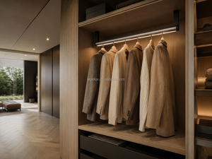 Système d'éclairage intégré pour tringle de penderie LED, éclairage de rail suspendu pour armoire moderne, éclairage intérieur YB4001-0 - Product Image 5