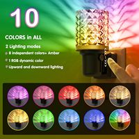 Veilleuse LED ZHILAI à brancher avec capteur, intensité variable, couleurs RGB changeantes, design moderne pour chambre à coucher, éclairage crépusculaire et du crépuscule