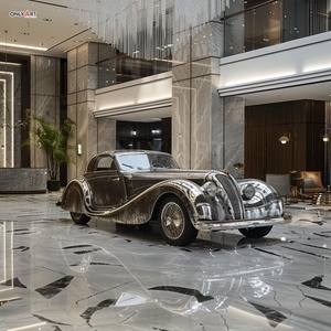 Tùy chỉnh trong nhà triển lãm trang trí nội thất lớn 304/316ss Chrome mạ gương đánh bóng nghệ thuật thép không gỉ cổ điển Xe mô hình điêu khắc - Product Image 2