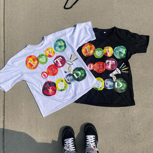 New 230G Pure Cotton Printed Short-Sleeved <b>T</b>-<b>Shirt</b> for <b>Men</b> Women Casual Trendy Versatile Top for Summer Paris Plus Size Design - Product Image 3