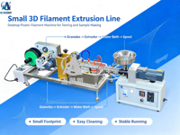 Ligne de production de filament pour imprimante 3D de laboratoire SJ20, compatible avec PLA, PETG, ABS, PEEK, et la production de filament en fibre de carbone pour tests.