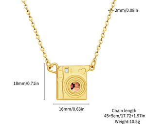 Collar con Colgante de Cobre con Foto Personalizada Única de Qiuhan, Joyería Conmemorativa Personalizada para Parejas - Product Image 5