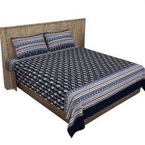 ผ้าปูที่นอนสีดำพิมพ์ลายขายดี ผลิตจากผ้าฝ้าย 100% พร้อมปลอกหมอน 2 ใบ 300 เส้นด้าย เป็นมิตรกับสิ่งแวดล้อม ปรับแต่งได้ - Product Image 1