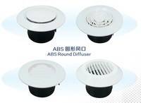 Diffuseur rond moderne blanc en ABS, réglable, à fixation murale, pour systèmes CVC