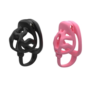 Un regalo <span class=keywords><strong>per</strong></span> se stessi gabbia di castità del pene maschile gabbia dispositivi di castità <span class=keywords><strong>per</strong></span> gli uomini gabbia del cazzo con uncinato anello del pene - Product Image 1