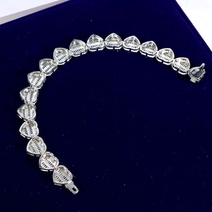 Bracelet Hip-Hop Urbain en Argent Sterling 925 avec Moissanite Ronde Taille Brillant – Bijou Tendance - Product Image 3