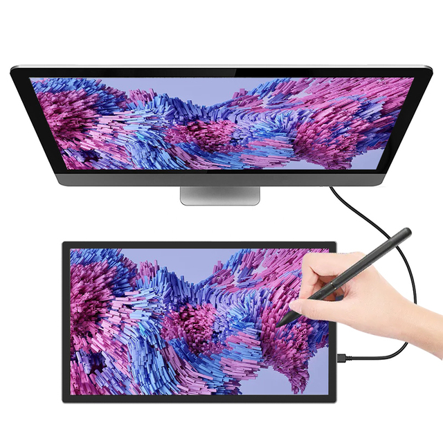 8192 Level 13.3 Battery-Free Stylus 21.5-Inch Display Graphic Drawing Tablet with Pen for Monitor for Artists and Designers