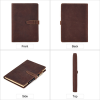 Carnet de notes personnalisé en cuir A5, Vintage, Journal d'affaires, agenda papier Kraft