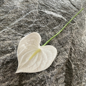 Fiore artificiale di Anthurium di gomma morbida fatta a mano di alta qualità per la decorazione del soggiorno - Product Image 6