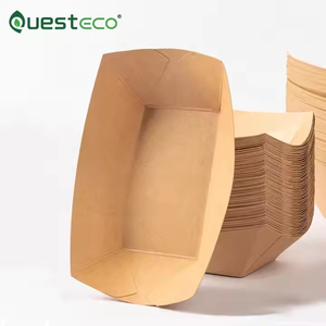 Benutzer definierte Großhandel <span class=keywords><strong>2</strong></span> LB Einweg Kraft Street Snack Food Pommes Frites Hotdog Fleisch Stick Kraft papier herausnehmen <span class=keywords><strong>Box</strong></span> Fast Boot Tablett - Product Image 5