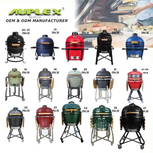 Barbecue en céramique Auplex KAMADO, 13 pouces, barbecue au charbon de bois, mini rôtissoire pour <span class=keywords><strong>piscine</strong></span>, finition glacée pour l'extérieur - Product Image 3