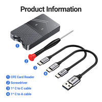 OEM USB 3.2 Gen2 10Gbps CFexpress Card Reader CFE tipe B untuk Windows MacOS Android Pesanan massal tersedia