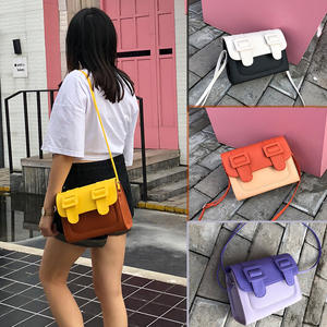 Bolsos Cruzados Bonitos, Bolso de Hombro Cuadrado de Cuero Colorido para Mujer con Asas Largas - Product Image 6