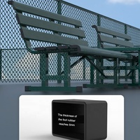 Banc de stade extérieur en alliage d'aluminium 1,5 m 1,8 m, sièges pour terrains de sport (basketball, football, tennis)
