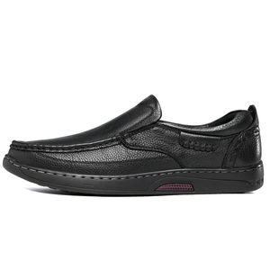 Mocassins décontractés italiens noirs en cuir de haute qualité pour hommes chaussures à enfiler à semelle souple pour hommes chaussures <span class=keywords><strong>bateau</strong></span> de fête - Product Image 2