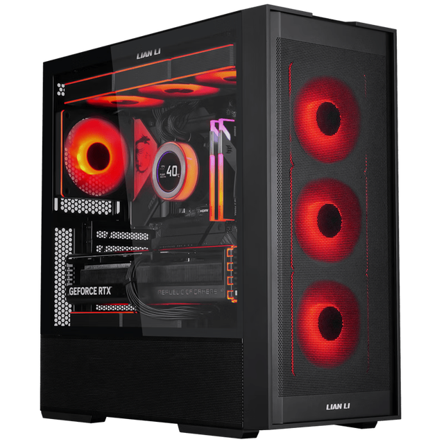 Lian Li Lancool II Mesh Black ATX Mid Tower Computer Case High Airflow Gaming PC Chassis with Tempered Glass Side Panel