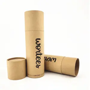 Biodegradable Packaging Cosmetic Lip Balm 25g 50g 75g Twist up Deodorant solid fragrance stick paper tube packaging Container