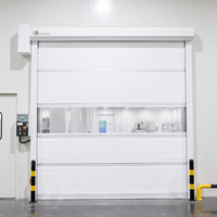 Porte rapide professionnelle en PVC pour chambre froide, directement de l'usine, avec capteur de sécurité et conception anti-poussière