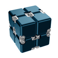 Cubo Mágico Infinito de Aleación de Aluminio, Juguete Sensorial Antiestrés para Niños y Adultos, Juego EDC, Juguete Novedoso para Aliviar el Estrés