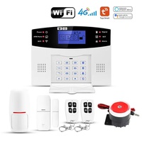 Kit d'alarme sans fil intelligent Tuya WiFi GSM 433 MHz, système de sécurité domestique, alarme anti-intrusion avec capteur de mouvement PIR, télécommande