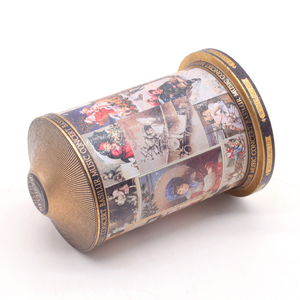 Caja <span class=keywords><strong>de</strong></span> Regalo Navideña <span class=keywords><strong>de</strong></span> Metal Vintage, Fabricada en Nuestra Propia Fábrica, Redonda, <span class=keywords><strong>de</strong></span> Calidad Alimentaria, para Dulces, Chocolates, Caja <span class=keywords><strong>de</strong></span> Música Personalizada - Product Image 3
