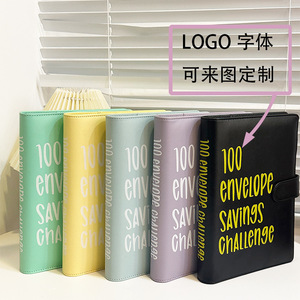 100 Enveloppe Défi <span class=keywords><strong>Couple</strong></span> Enveloppe Défi Économie D'argent Livre Classeur A5 Notebook Bloc-Notes - Product Image 1