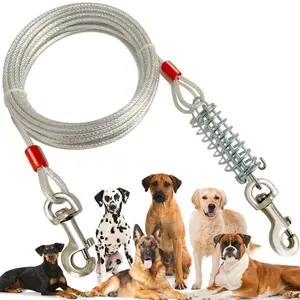 新款狗跑电缆宠物扎带电缆宠物训练和狗皮带狗电缆扎带绳反光无缠结高品质皮带