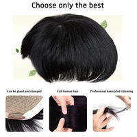 Prothèse capillaire 100% cheveux humains Remy pour hommes, en dentelle suisse naturelle respirante, avec clips, pour couvrir les cheveux clairsemés et dissimuler la calvitie