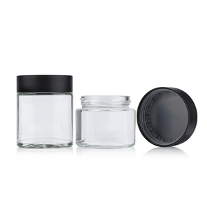Empty candle jar food storage containers clear round leak proof airtight cookies glass jars with plastic lids
