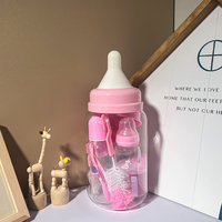 Produits pour bébés personnalisés, ensembles de barils d'alimentation, sans BPA, sucette pour nouveau-né, brosse pour tétine, ensembles de biberons cadeaux pour bébé