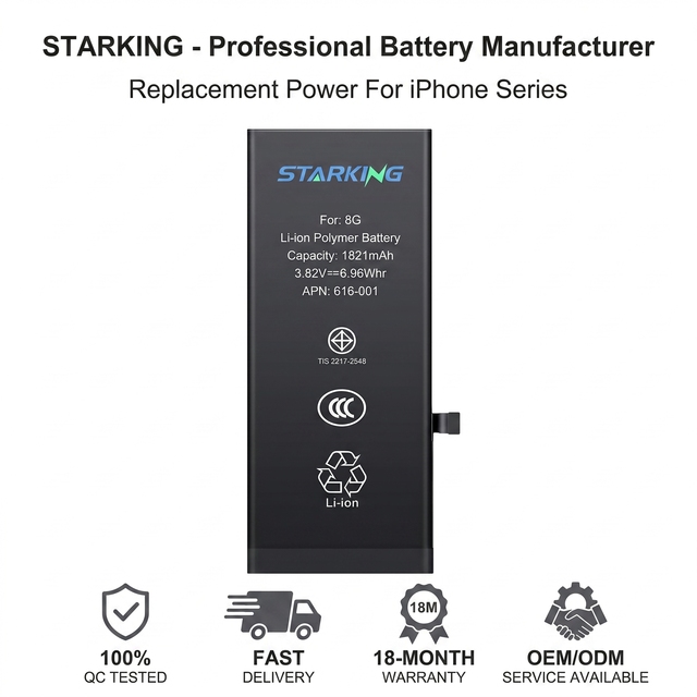 High Capacity Rechargeable Battery Compatible for iPhone 6S 6 7 8G 8Plus X XR XS MAX 11 12 Pro for iPhone 13 14 15 16