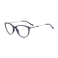 Montura de gafas Tr90 de nuevo diseño, montura de gafas ópticas de ojo de gato para mujer, montura de gafas ópticas de ojo de gato de la mejor calidad para mujer