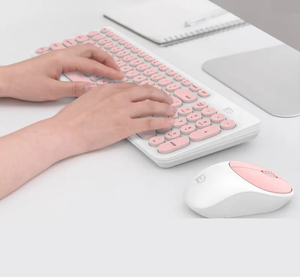 Mini ratón y teclado de chocolate para juegos inalámbricos de 2,4G a la moda, combinación de teclado ultrafino para oficina en casa en Stock - Product Image 2