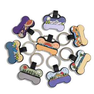Chất lượng cao Silicone <span class=keywords><strong>Pet</strong></span> tag Silicone Dog name tag cá nhân <span class=keywords><strong>Pet</strong></span> ID thẻ dễ thương xương hình dạng - Product Image 1