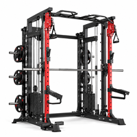Machine Smith multifonction avec système de croisement de câbles, équipement de gym commercial, rack à squats, banc de musculation, entraîneur fonctionnel