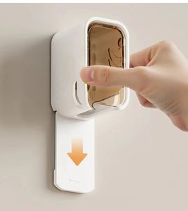 Plastic Electric Toothbrush <b>Storage</b> <b>Rack</b> Wall Mounted Flip-top Tooth Brush <b>Rack</b> Waterproof Dustproof Toothbrush Holder - Product Image 2