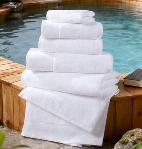 מלון 5 כוכבים ספא בתפזורת מגבות 100% כותנה ברמה מסחרית יוקרה עבור יד פנים, אספקה סיטונאית הגוף - Product Image 1