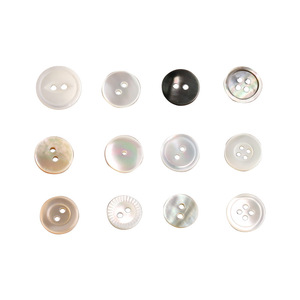 Natural <b>Shell</b> Buttons Round 9-25mm 2-Hole Eyelet For Coats Trench Jackets - Product Image 1