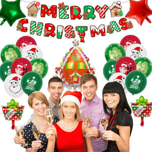 Buon <span class=keywords><strong>natale</strong></span> decorazioni <span class=keywords><strong>per</strong></span> feste di alta qualità stampa palloncini in lattice set bandiera di <span class=keywords><strong>natale</strong></span> - Product Image 6