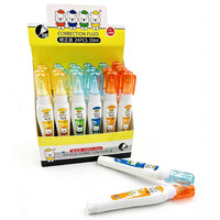 Stylo correcteur en gros, motif cheval mignon de dessin animé, 10 ml, non toxique, durable, sûr, pointe métallique, liquide blanc, fournitures de bureau et scolaires